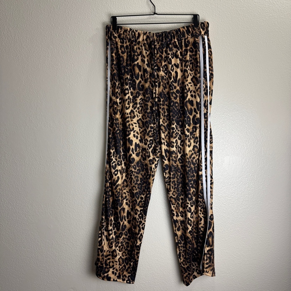 Leopard Vintage Track Style Pants Size XXL Unisex